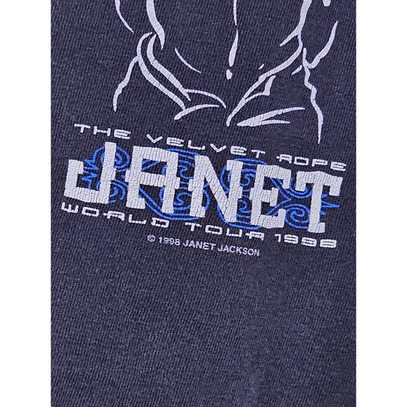 Copied - Rare 1998 Vintage Janet Jackson Velvet Rope Band Tour Tee Size Large - Picture 7 of 8